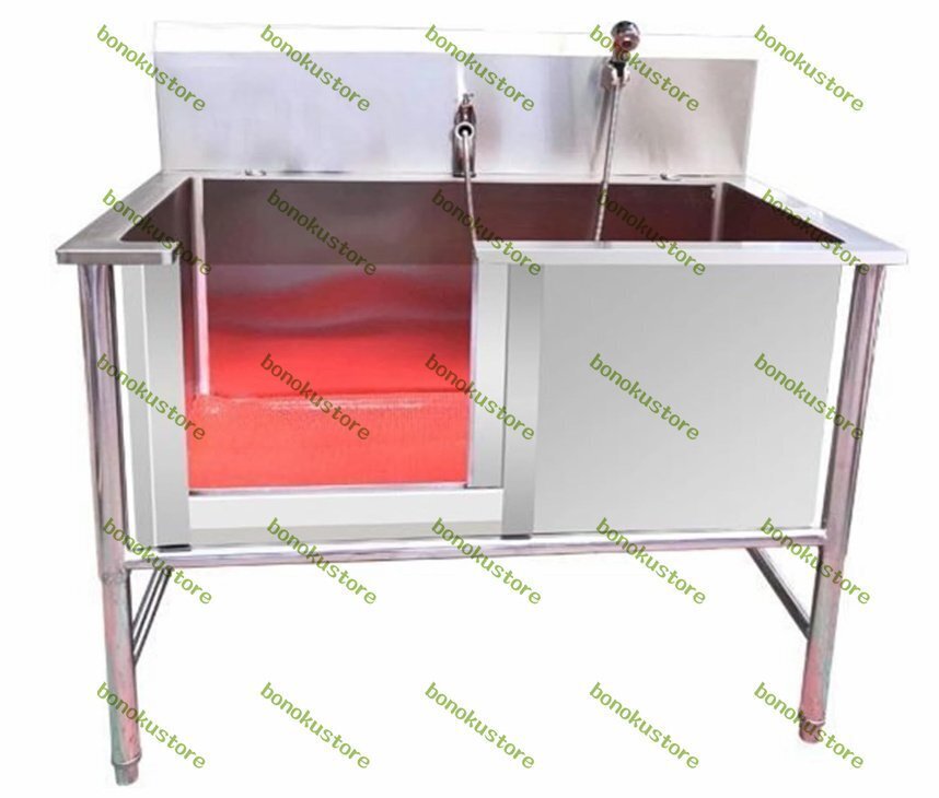 ステンレススチール ペット 犬 バスタブ プロ仕様 犬 グルーミング浴槽 大型犬 ウォッシュタブ 犬用入浴タブ スライドドア、蛇口,アクセサ拍卖