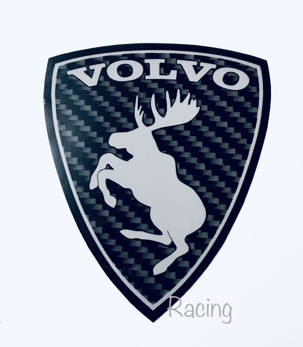 ボルボ カーボン調 跳ねエルク ステッカー 240 xc70 xc 850 v50 v40 940 960 xc90 v60 v70 v90 ポールスター Rデザイン 245 フロント拍卖