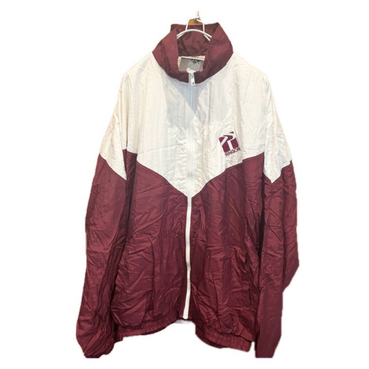 90S MADE IN USA 古着 RINGOR Classics スタンドカラー ナイロンジャケット XL スポーツ US古着トラックジャケット ヴィンテージ拍卖