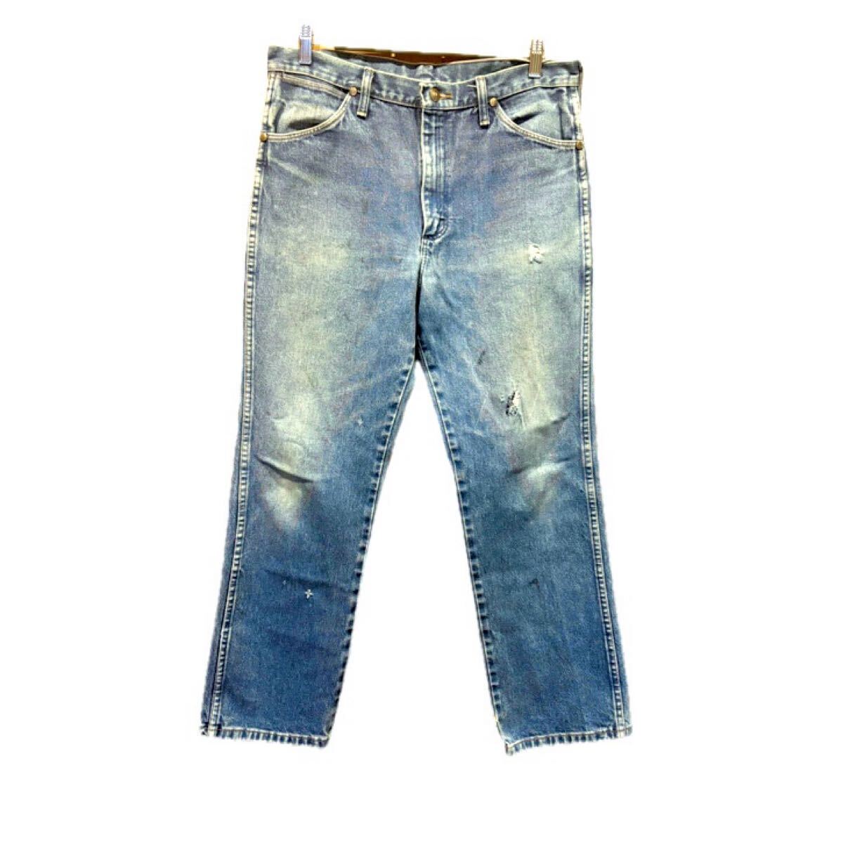 90s 00s wrangler W34 MADE IN Mexico デニムパンツ ラングラー 936PWD ブロークンデニム メキシコ製 古着 ヴィンテージ拍卖