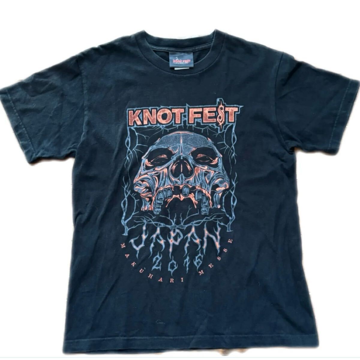 KNOT FEST JAPAN ノットフェス 2016 slipknot Tシャツ ブラック S 古着 バンドTシャツ ベビーメタル スリップノット拍卖