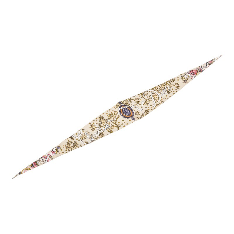 ディオール ツイリー ロゴ スカーフ ベージュ マルチカラー シルク レディース Dior 【中古】拍卖