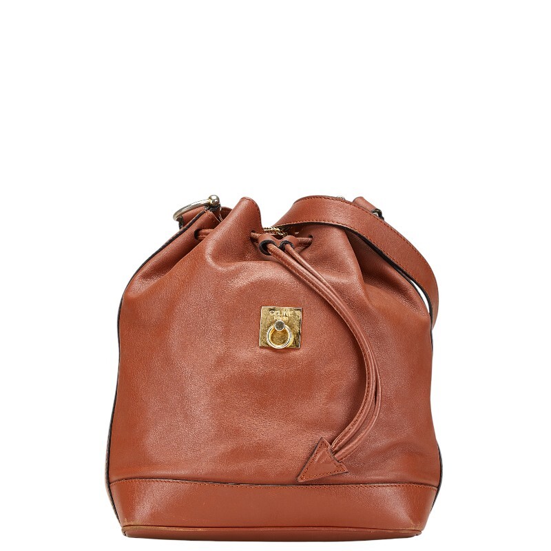 セリーヌ ショルダーバッグ ブラウン レザー レディース CELINE 【中古】拍卖