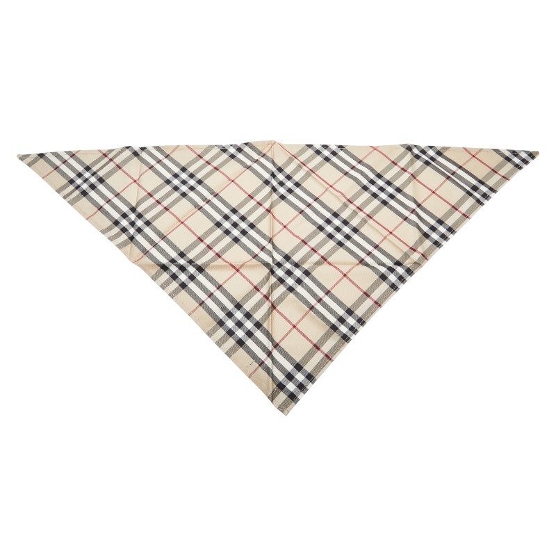 バーバリー ノバチェック スカーフ 三角形 ベージュ マルチカラー コットン レディース BURBERRY 【中古】拍卖