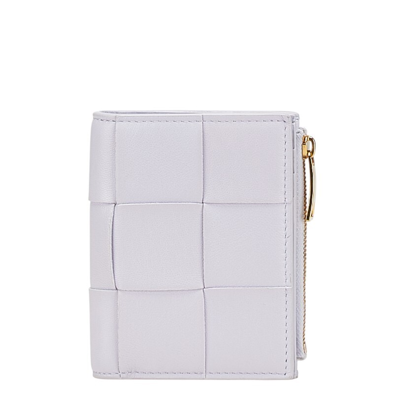 ボッテガヴェネタ マキシイントレチャート 二つ折り財布 パープル レザー レディース BOTTEGAVENETA 【中古】拍卖