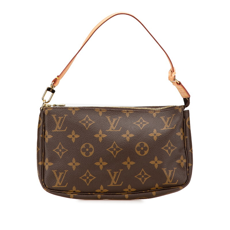 ルイ ヴィトン モノグラム ポシェット アクセソワール ハンドバッグ アクセサリーポーチ M40712 ブラウン PVC LOUIS VUITTON 【中古】拍卖