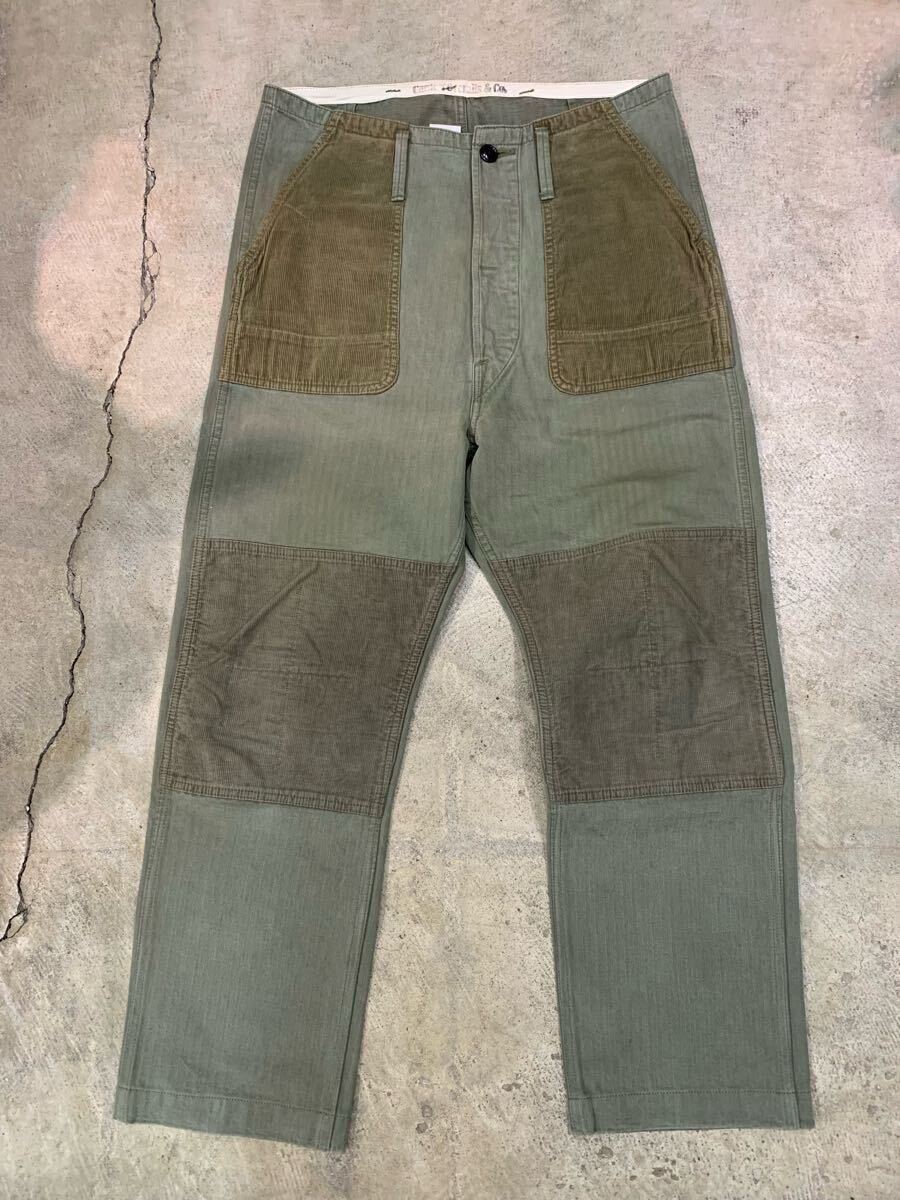 CANTON OVERALLS パッワーク カーゴパンツヘリンボーン ベーカーパンツ カーハート ベージュ ワークパンツ ヴィンテージ拍卖