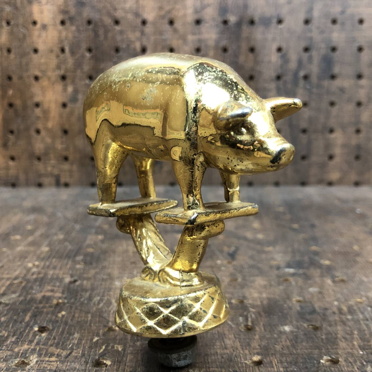 70s◆豚 オーナメント ビンテージ 当時物 ハーレー チョッパー ボバー HAWG ナックル パン ショベル サイドバルブ フェンダー WL FL拍卖