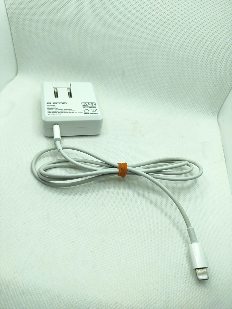 ELECOM ED-SACCP01 スマホ充電器 + Lightningケーブル ACアダプタ 充電器 HYP-36000 【動作確認品】拍卖