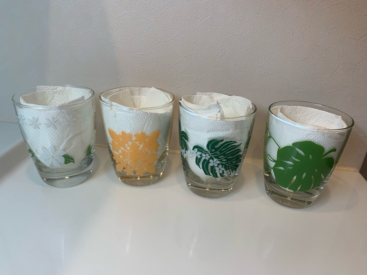 Hula Hawaii:フラハワイ:タンブラー:グラス:4種柄セット【中古】拍卖