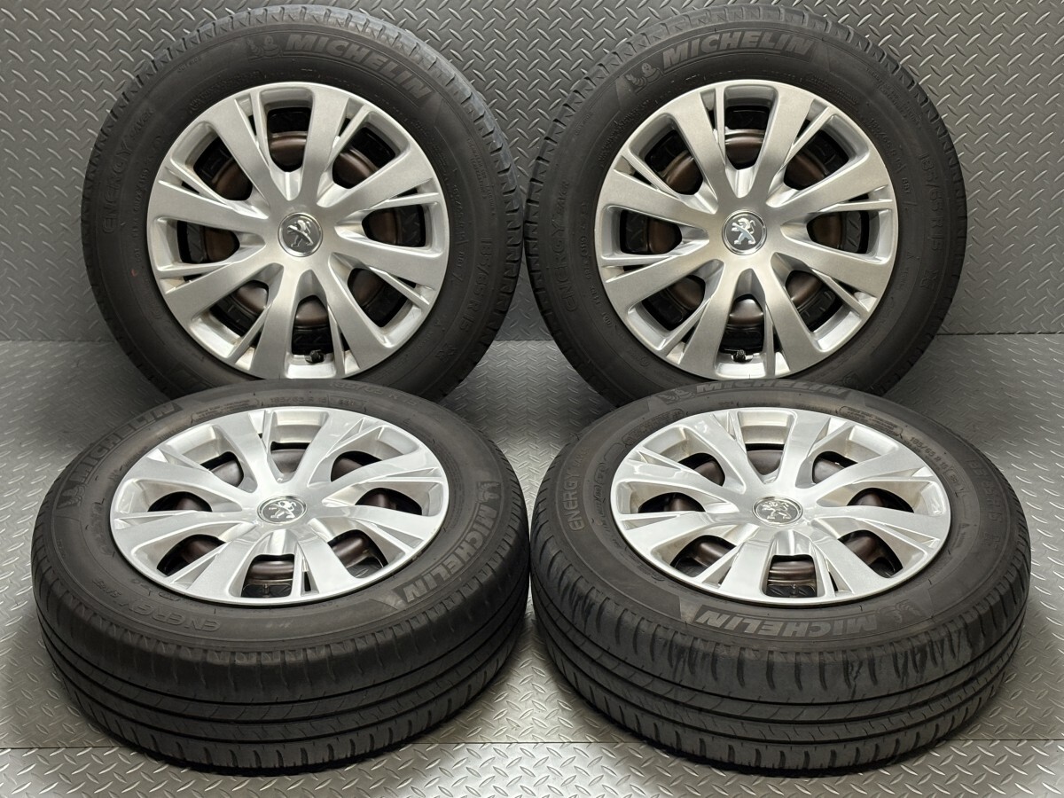 プジョー208 15インチ 6J +23 4穴108 純正 ホイール 品番KBA43816 MICHELIN エナジーセイバー 185/65R15 ENERGY SAVER (25030140)拍卖