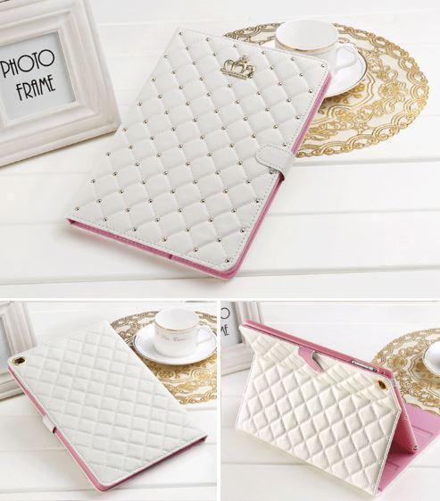 iPadケース キルティング iPad5/6世代 Air1/2 ホワイト拍卖