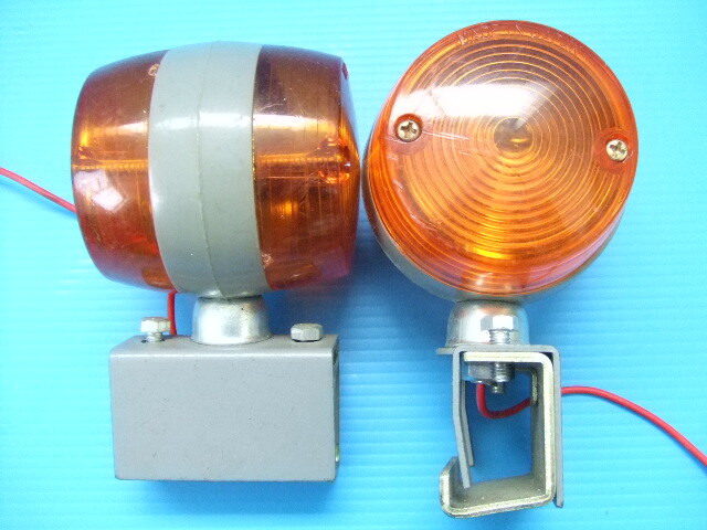 当時物タクシー ルーフウインカー 丸型タイコ ランプ太鼓 旧車 丸形ウインカーランプ デコトラTAXIトラック方向指示器 両面レンズ ハーレー拍卖