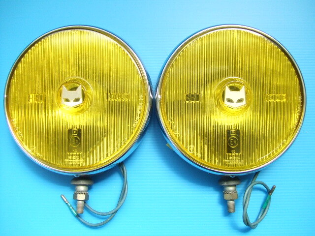 当時物 極上品 マーシャルランプ 880 フォグランプ H3バルブ 丸型 メッキ ボディ イエロー レンズ 旧車 昭和 MARCHAL セットsub2拍卖