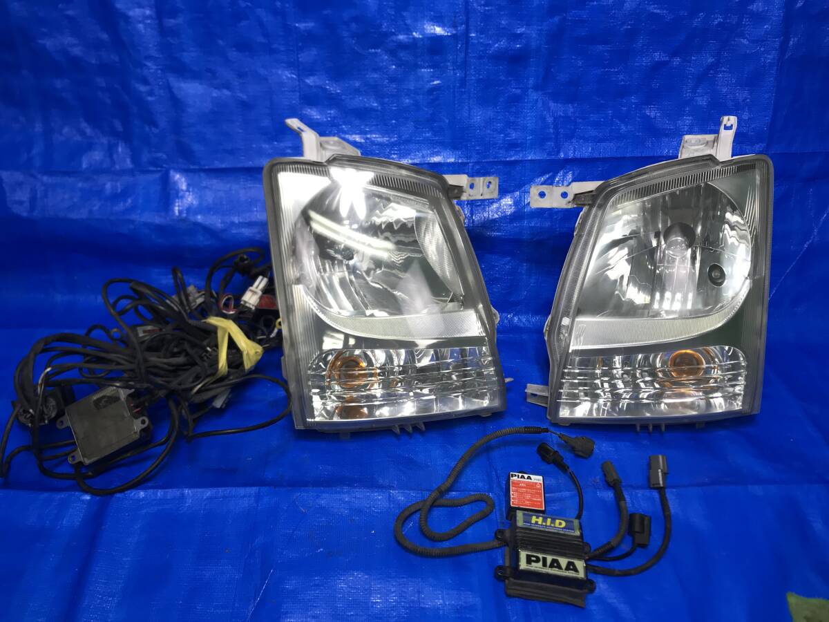 HID加工品 点灯済み(PIAA) 管1262-4 スズキ ワゴンR 後期 MH21S MH22S ヘッドライト 左右 ヘッドランプ KOITO 100-59122拍卖