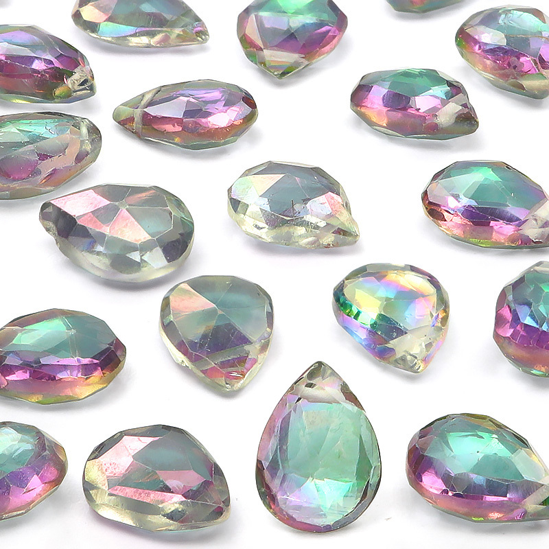 粒販売 ブラジル産 ミスティックトパーズ ペアシェイプカット 8mm【4粒販売】 / T116 TP8PS拍卖