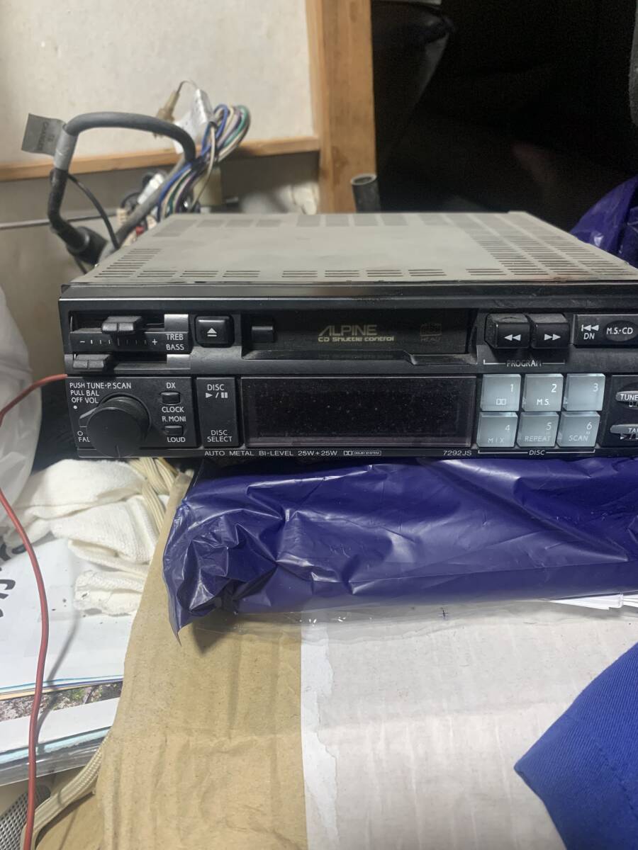ALPINE アルパイン 7292JS CD シャトルコントロール 良好品 配線カット無し拍卖