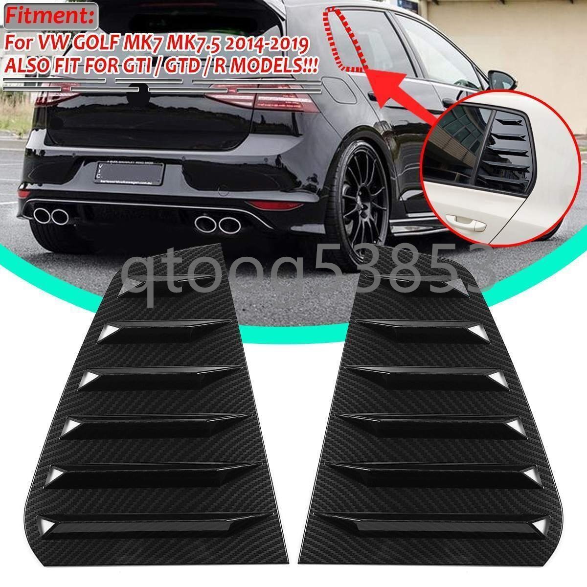 フォルクスワーゲン用,リアウィンドウカバー,ゴルフ,mk7,mk7.5,2014-2019,gti/gtd/rモデル用,2個,カー用品,カスタムパーツ拍卖