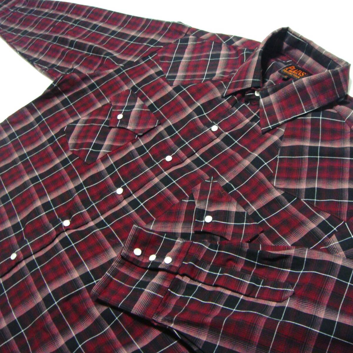■美品 ^^ 送料0【 創業1878年 ELY ^^ PLAINS ワイン色 ^^ ウエスタンシャツ 3L 】アメリカ ワークシャツ USA古着 o4 ウエスタン大量出品中拍卖