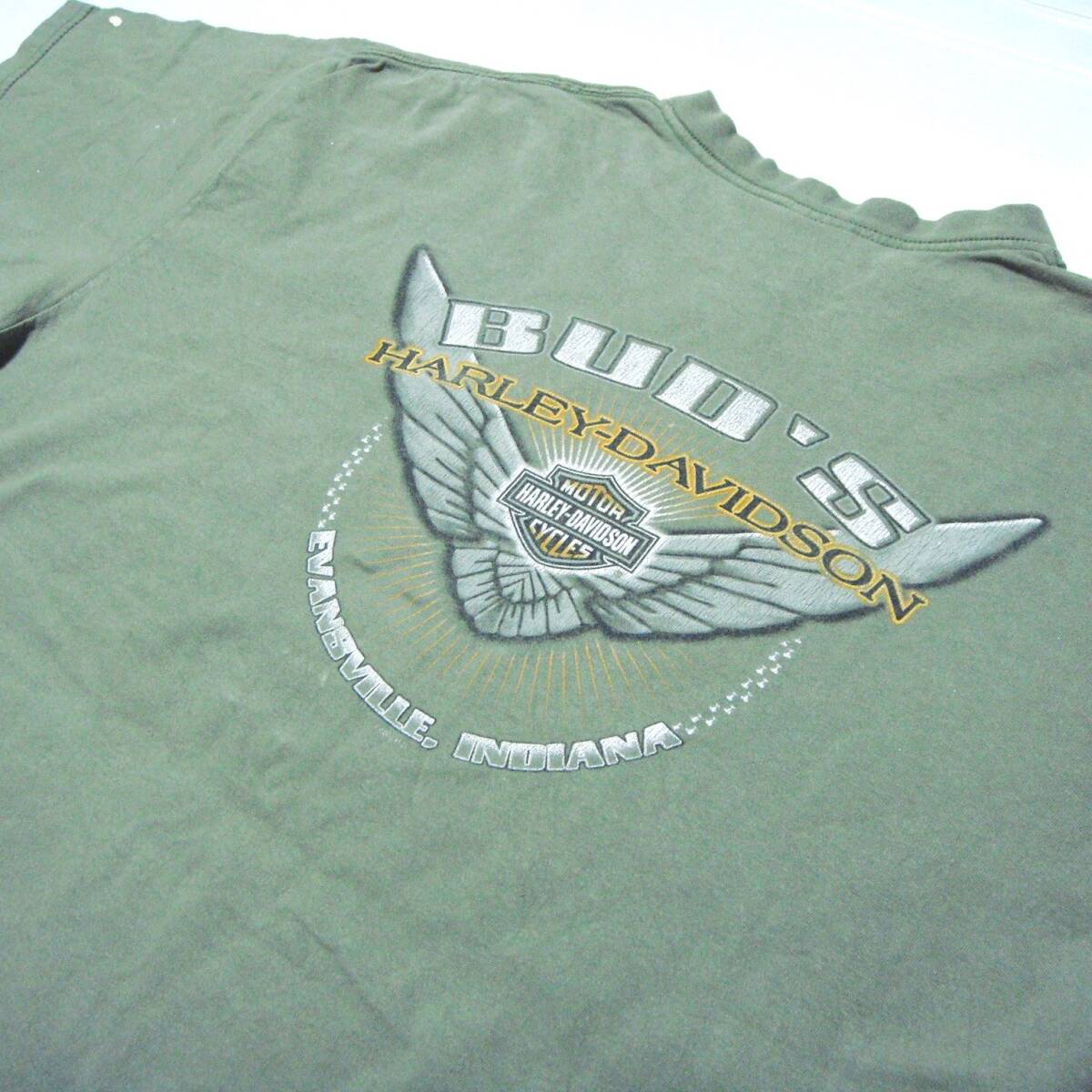 ■USA製? 超レア ^^ ハーレーダビッドソン【 Bud's Harley-Davidson ^^ Tシャツ3L 】ビンテージ アメリカ ロック バイカー USA古着■o4拍卖