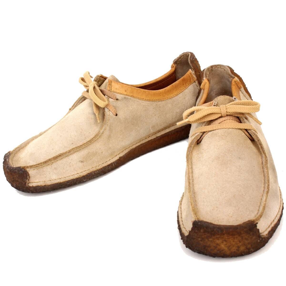 (44540)良品ClarksクラークスWALLABYワラビーNATALIEナタリーMADE IN IRELAND UK7.5 (ラバーソール革スエード アイルランド製ヴィンテージ)拍卖