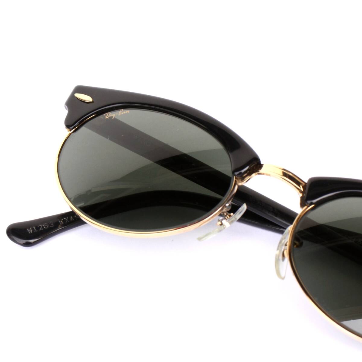 (44818)良品MADE IN USA B&LボシュロムRay-Banレイバン クラブマスター オーバル約52mm(サングラス砂打ヴィンテージW1263ウェイファーラー)拍卖
