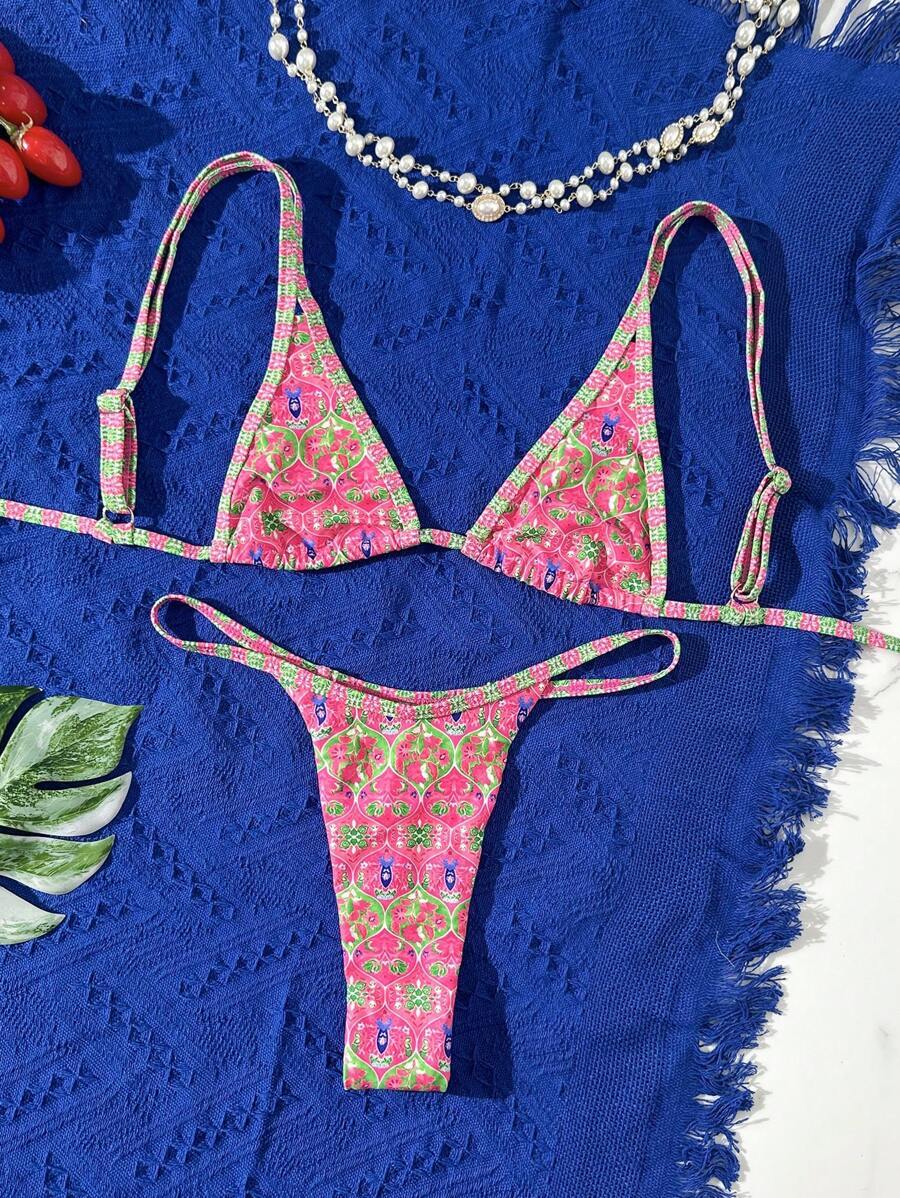 レディース 水着 ビキニセット 夏柄 リバーシブル パッド入り ストラップ付き レディース ビキニ上下セット拍卖