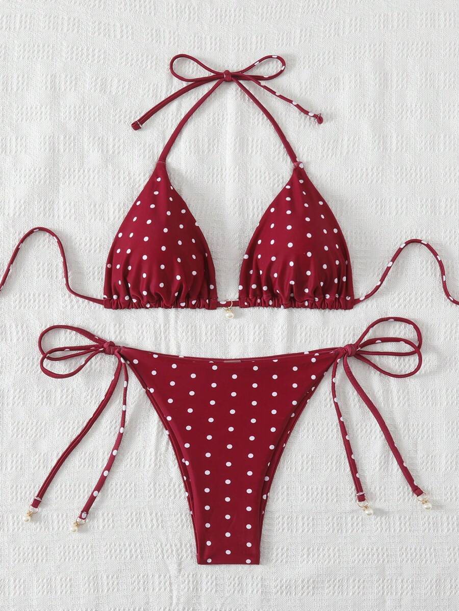 レディース 水着 ビキニセット ビーチ夏ファッション レディース、ランダムプリント水着セット拍卖