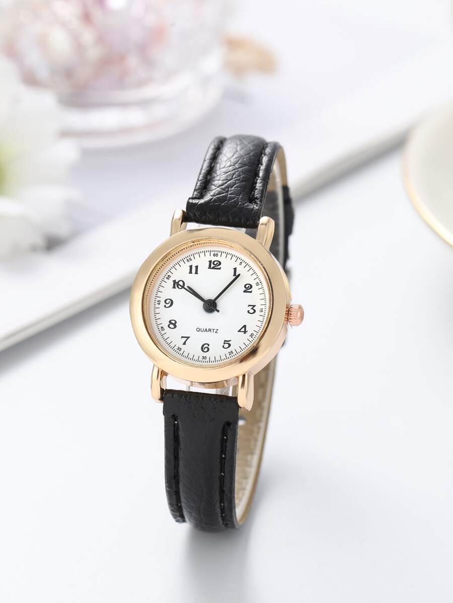 腕時計 レディース クォーツ ステッチディテールクォーツ腕時計 学生への学校復帰のギフトに最適拍卖