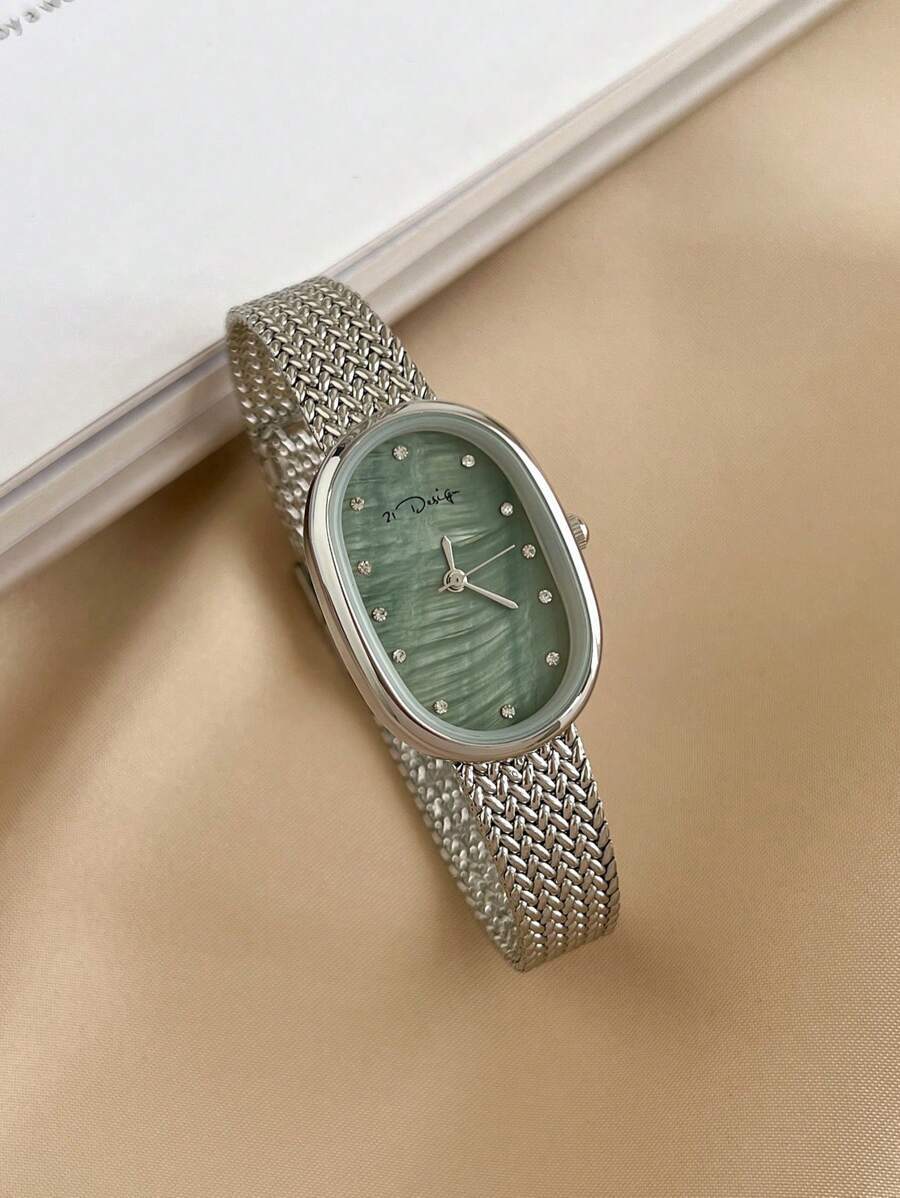 腕時計 レディース クォーツ 21design ウォータープルーフ マザーオブパール ダイヤル オーバル型 ウォッチ シルバー ス拍卖