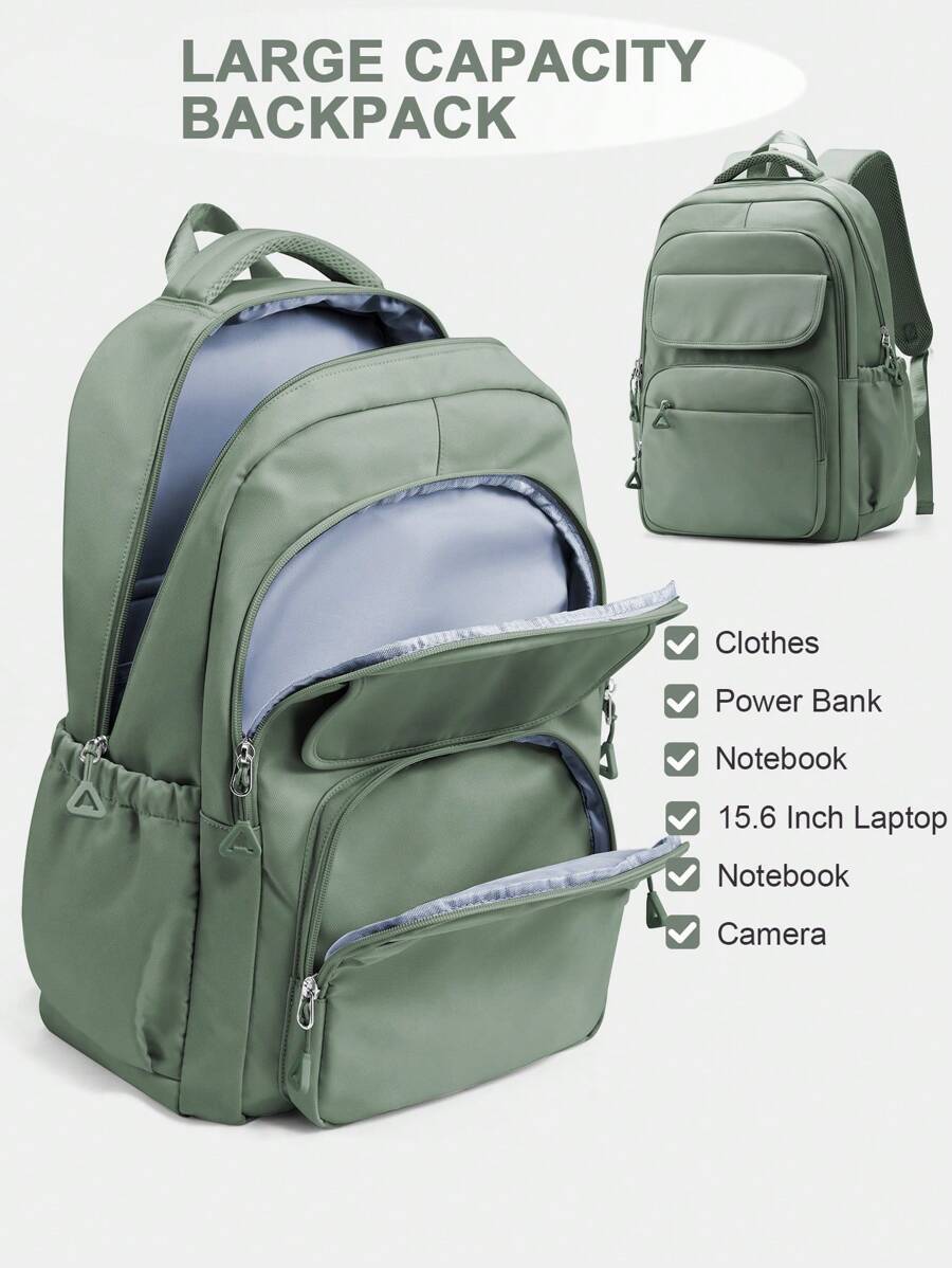 バッグ レディース バックパック 学校用バックパック ラップトップバックパック 15-17インチ レディース メンズ、軽量 丈夫拍卖