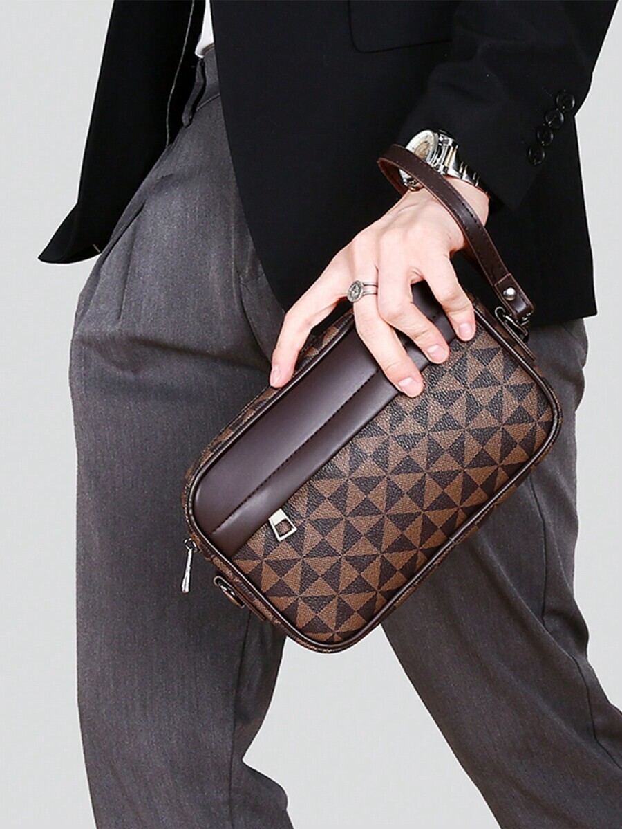 バッグ メンズ ショルダーパック 2025年最小主義ファッションジッパークラッチバッグ、男性の日常使い、旅行&バケーション、斜めが拍卖