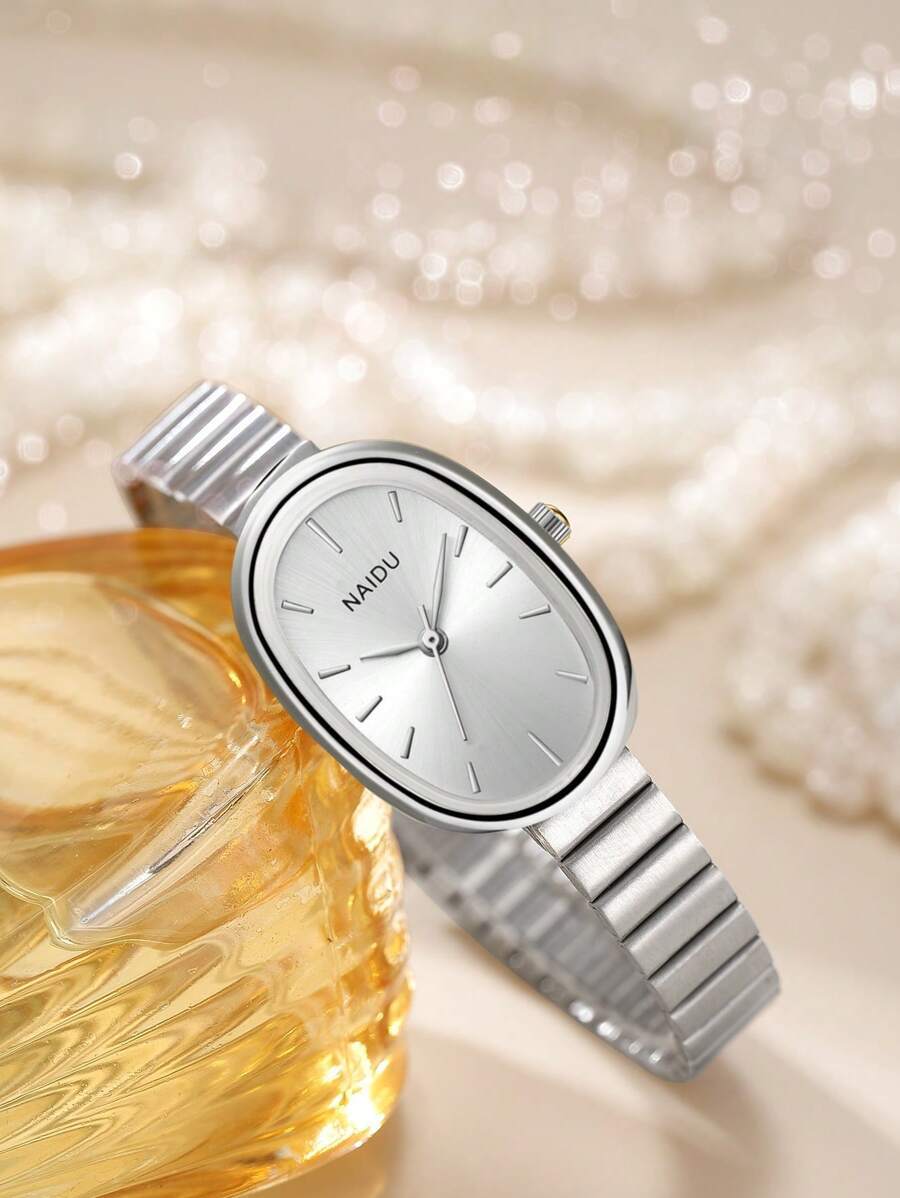 腕時計 レディース クォーツ ステンレス鋼バンド ミニマリスティック アーティスティック クォーツ腕時計 1個 デイリー使いに適し拍卖