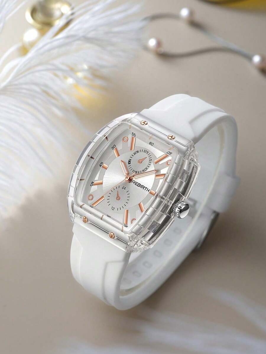 腕時計 レディース クォーツ 1個 女性カジュアル シンプルファッション ワインバレル シリコン 腕時計バンド クォーツ ムーブメ拍卖