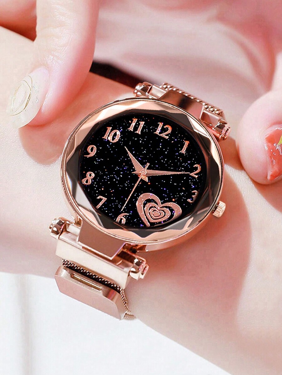 腕時計 レディース クォーツ 1個 ファッショナブルで汎用性の高い レディースクォーツ腕時計、個性的なダイヤモンドカット円形文字盤拍卖