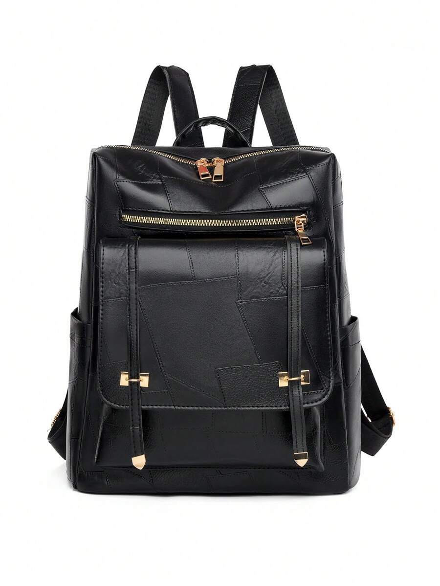 バッグ レディース バックパック 大容量 PUレザー バックパック (ブラウン) レディース用拍卖