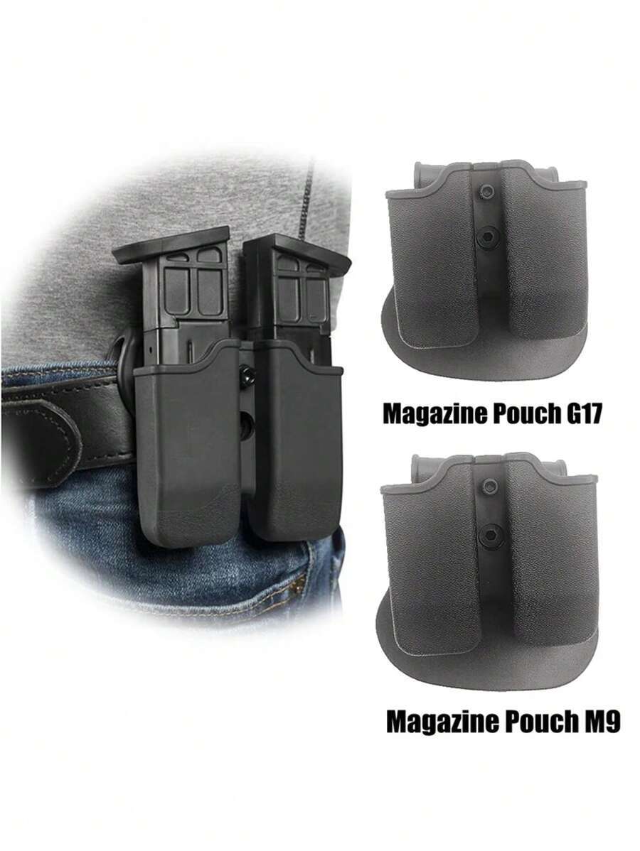 バッグ メンズ ウエストバッグ 1個 ダブルマガジンホルスター ガンホルスター ウエストバッグ、ユニバーサル9mm .40口径スタ拍卖