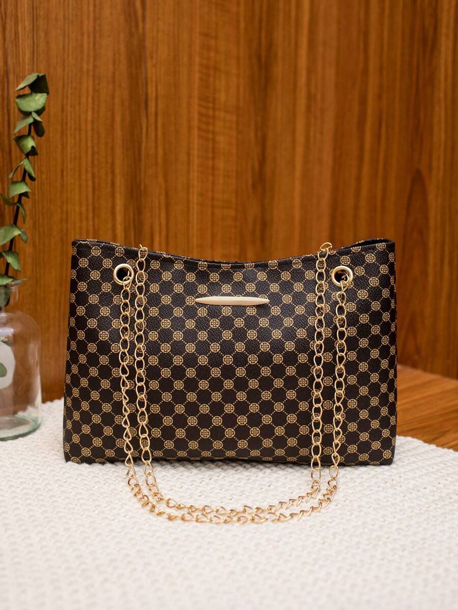 バッグ レディース ショルダーバッグ ファッショナブルな水玉プリントハンドバッグ、シンプルな女性用チェーンショルダー クロスボディ拍卖