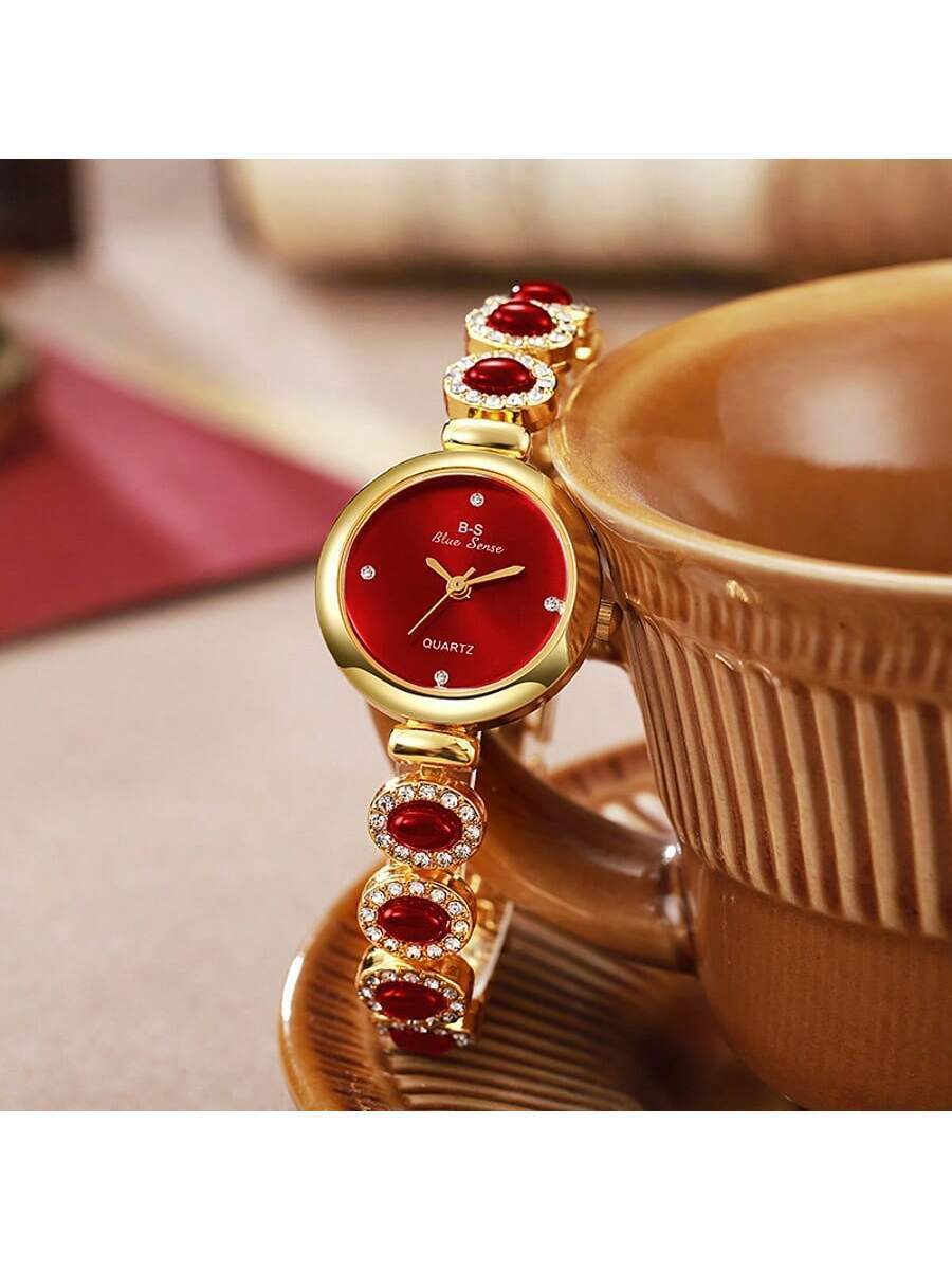 腕時計 レディース クォーツ 1個 女性エレガントファッション ラグジュアリー ラインストーンブレスレット腕時計、ミニマリスト か拍卖