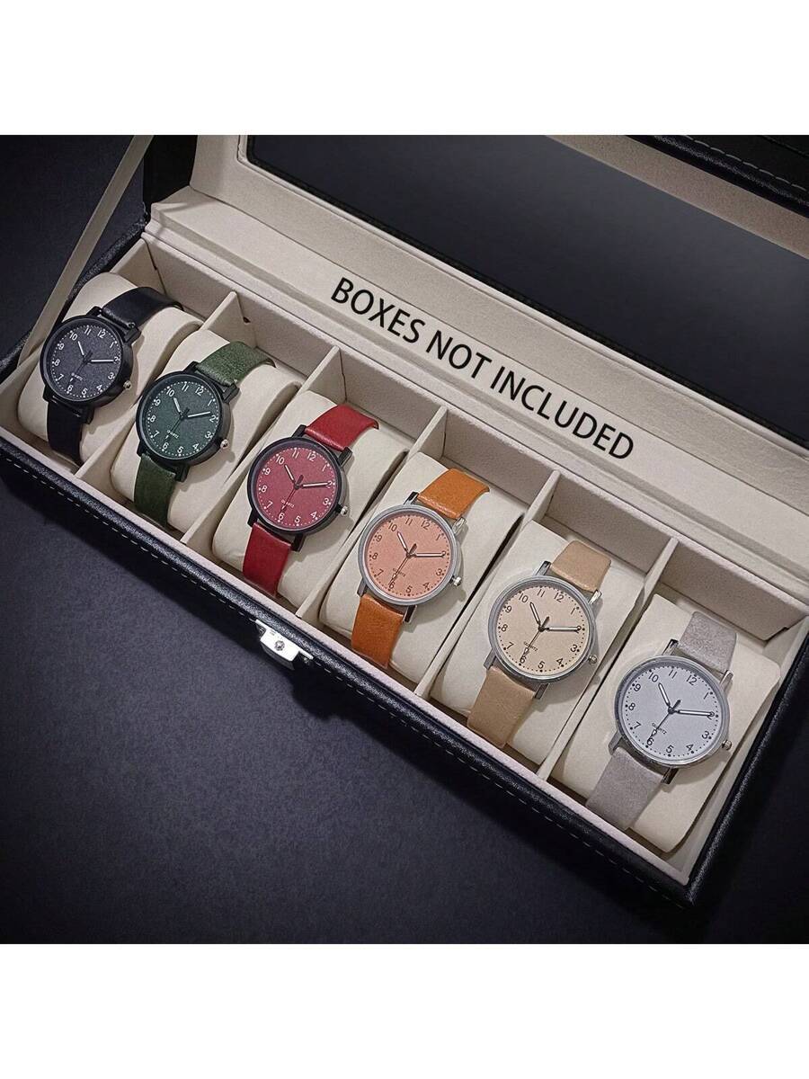 腕時計 レディース セット ウーマン用時計セット 6個入り ビンテージ調 カジュアル リストウォッチ レディース用 ポインター式拍卖