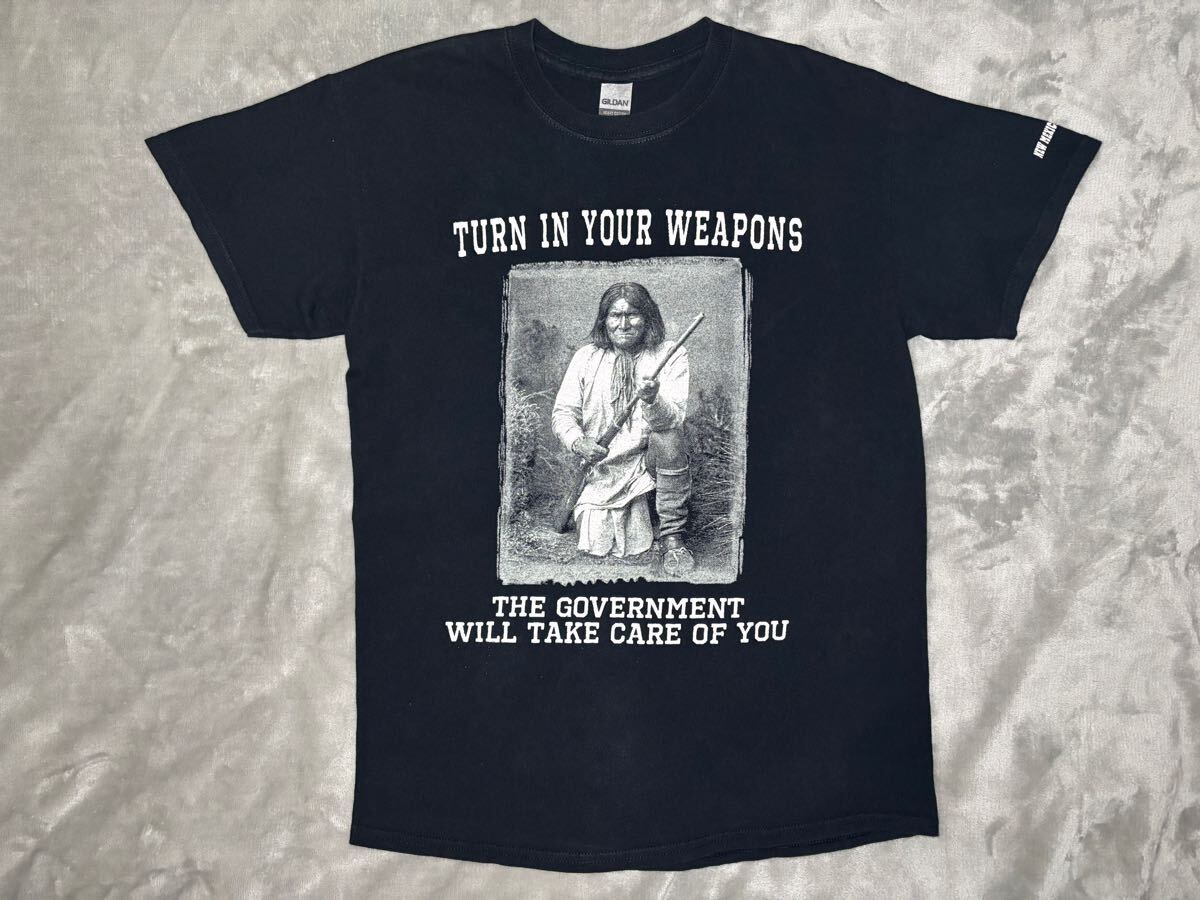 古着 超グッドプリント インディアン ネイティブアメリカン Mサイズ Tシャツ拍卖