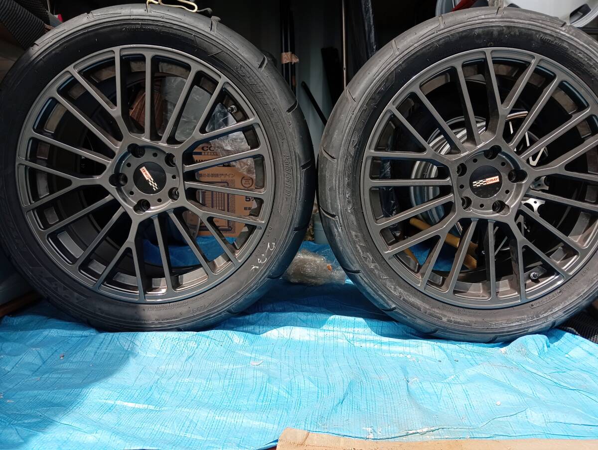 ドラッグラジアル 120.65 C7,C8(NITTO NT555R2 30535R19 & ホイール(TPMS付) 2本拍卖