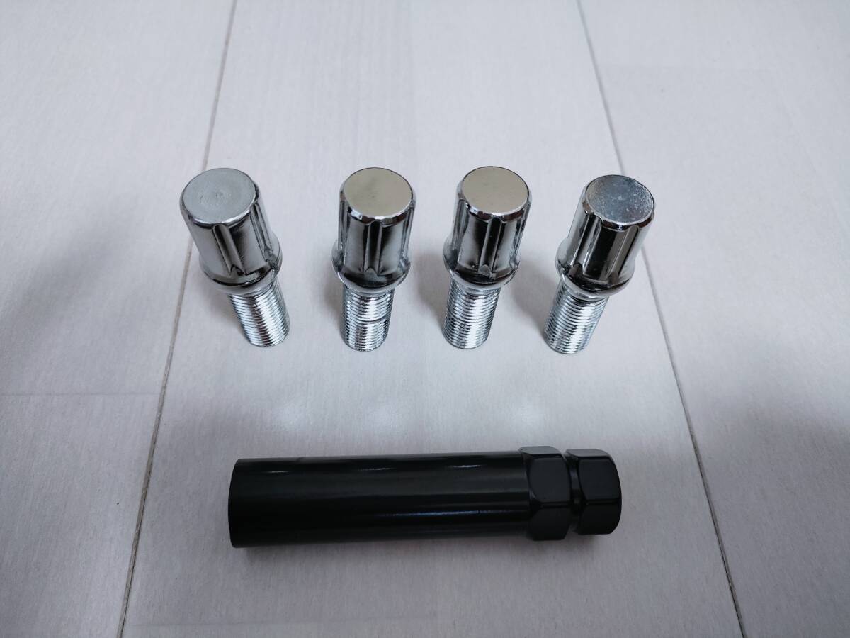 盗難防止 新品1台分M14P1.5首下27㎜テーパ輸入車ホイールロックボルト メルセデスベンツ アウディBMWフォルクスワーゲンTWSワークRAYS WALD拍卖