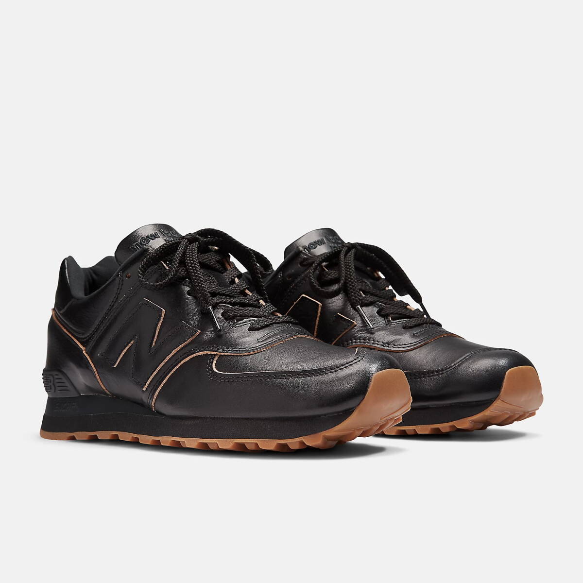 直営店限定 UK製 オールレザー New Balance OU576KBI US8.5 26.5cm 茶芯 ブラック×ブラウン M576OG 新品 イギリス英国製 NB 黒 スニーカー拍卖