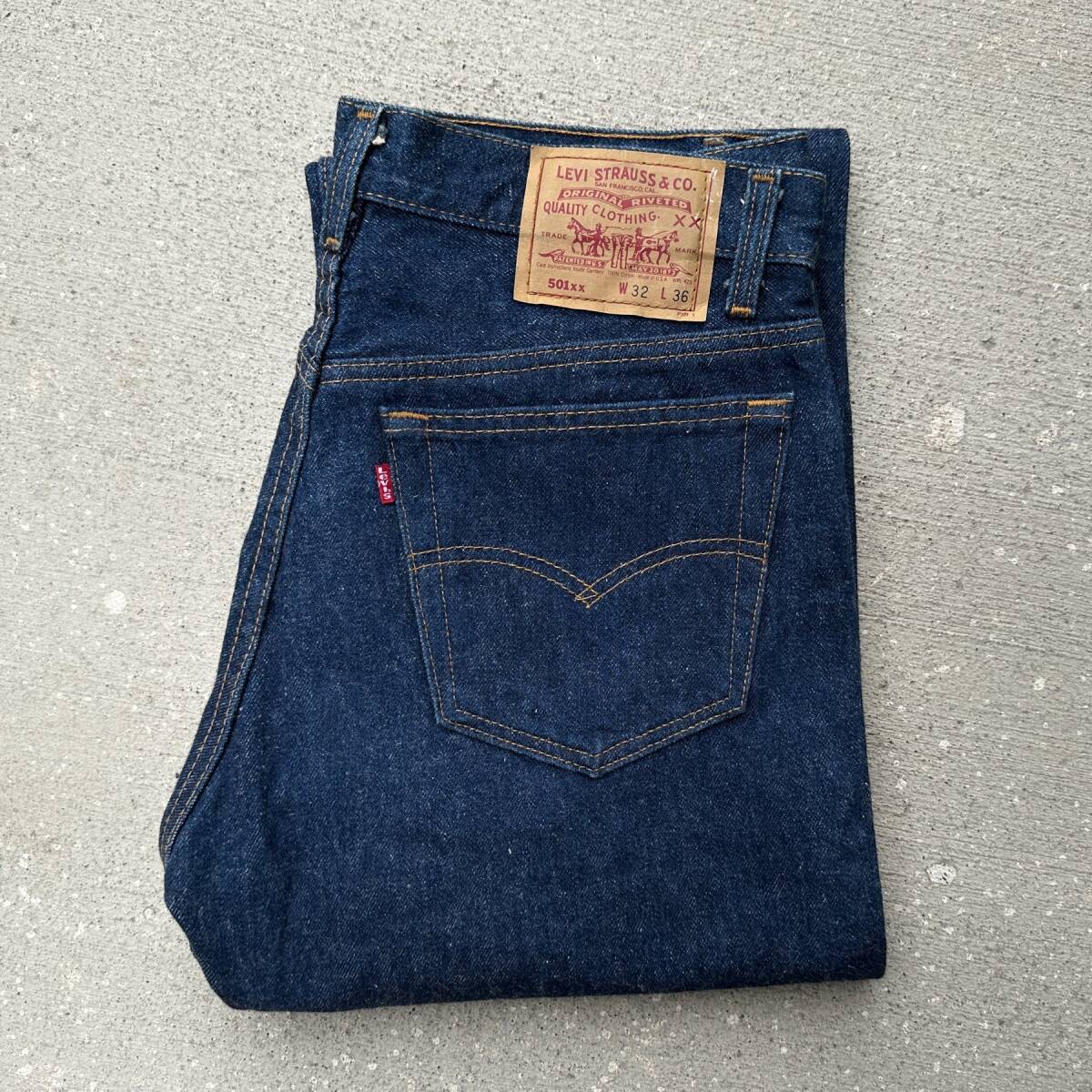 90s 米国製 赤文字パッチ LEVI’S 501XX 00501-0000 レギュラー W32 (W31) L36 濃紺 美品 ビンテージ アメリカ製 USA製 ジーンズ 005010000拍卖