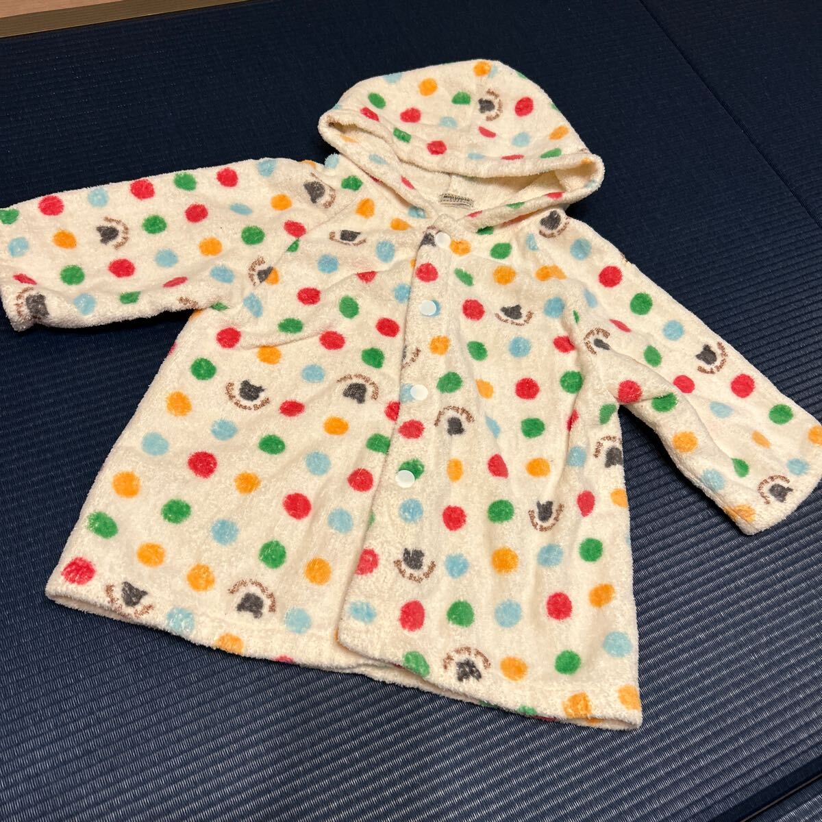 海やプールに最適!!ミキハウス☆タオル素材の羽織り☆美品拍卖