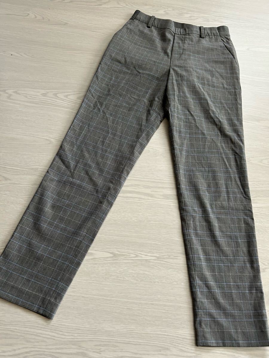 ユニクロ☆グレンチェック柄パンツ☆レディースSサイズ(ウエスト60〜66cm)☆試着のみ拍卖