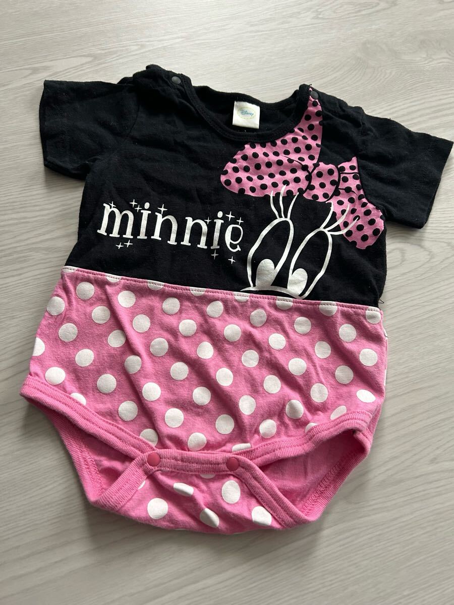 Disneyミニーちゃん×ドット柄*ロンパース☆サイズ80拍卖