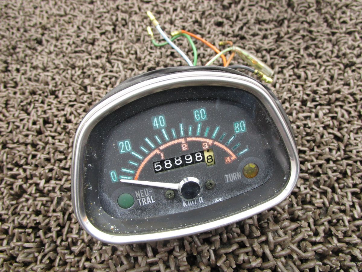 ベンリィ90S スピードメーター インジケーターランプ ●Z677!HA03 ホンダ 【 HA03E 】 BENLY キャブ車 動画有拍卖