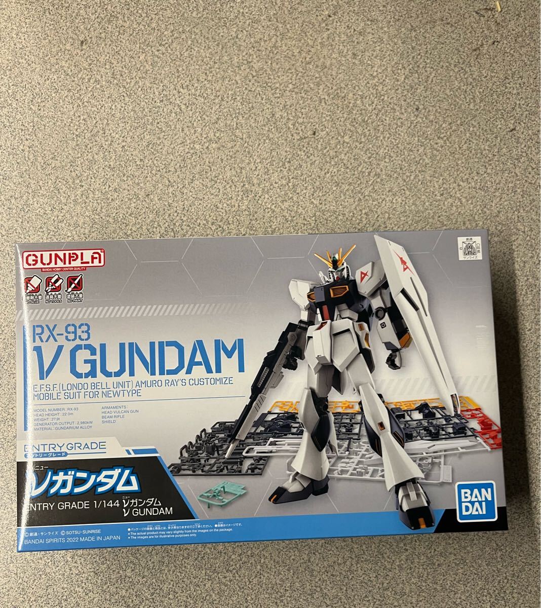 ニューVガンダム/ENTRY GRADE/RX-93/ 1/144スケール/バンダイ/ガンプラ プラモデル絶版当時物拍卖